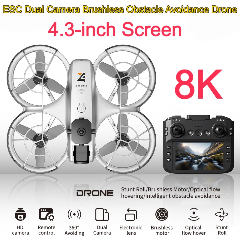 4.3-inch Large Screen Drone 8K - Drone Camera 4K recension och pris