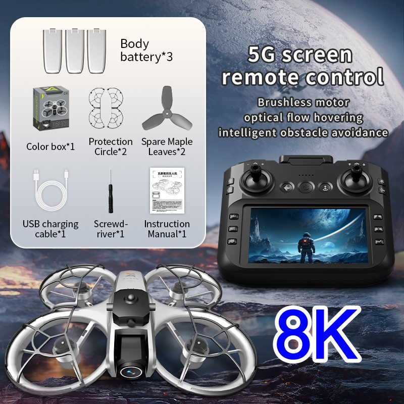 4.3-inch Large Screen Drone 8K - Drone Camera 4K recension och pris